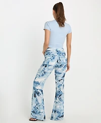 Good American Women's Printed Flare Pants