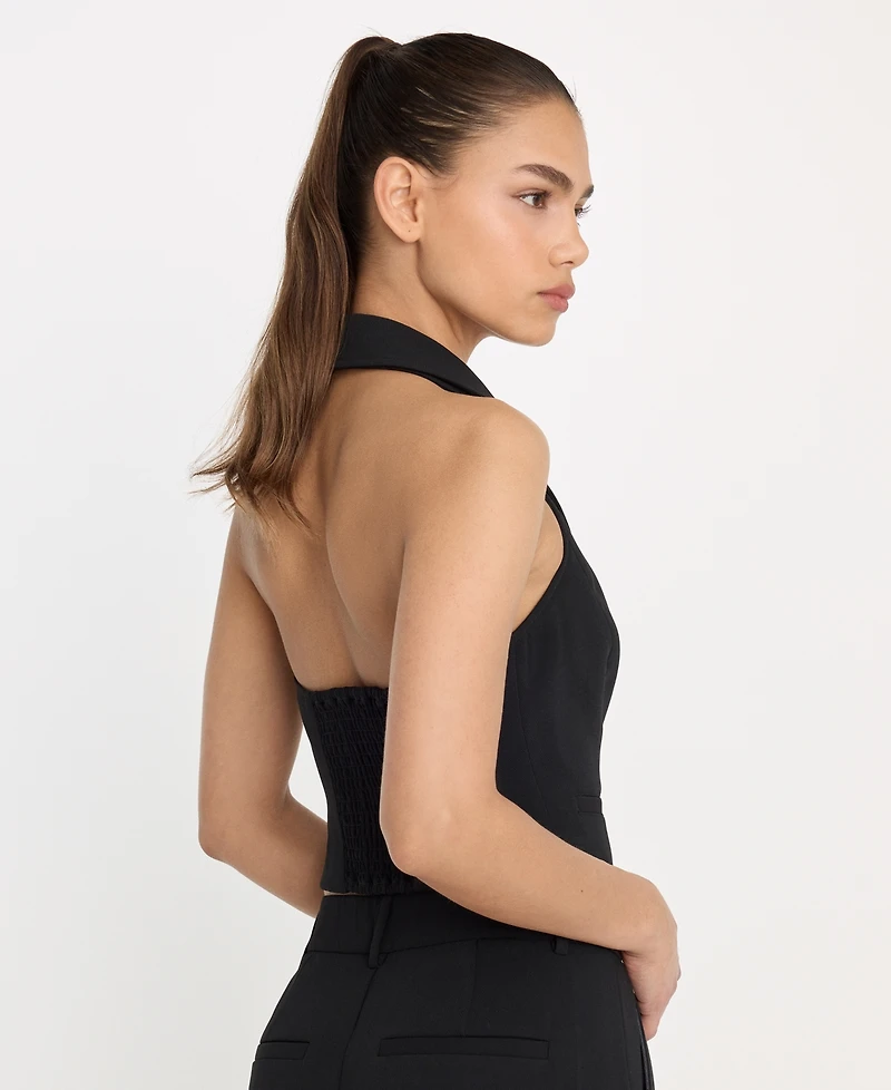 Good American Women's Halter Neck Vest, Regular & Plus