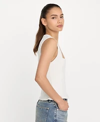 Good American Women's Button-Front Peplum Top