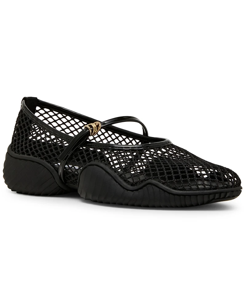 Steve Madden Women's Vickee Mesh Mary-Jane Sneakerina Flats