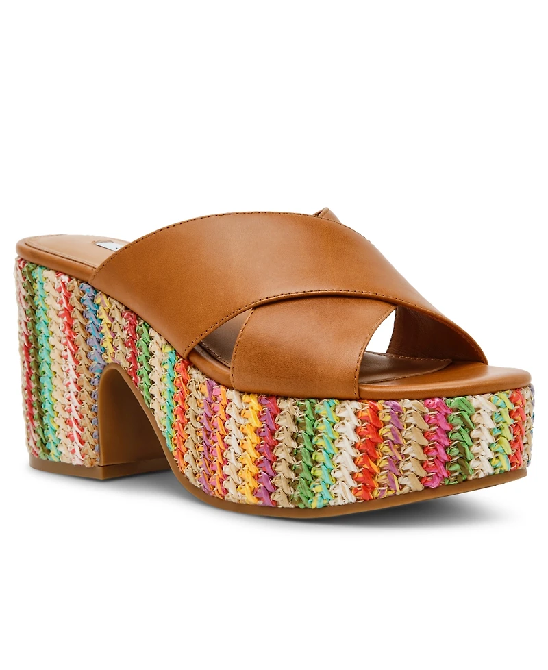 Steve Madden Women's Truthful Crossband Platform Sandals