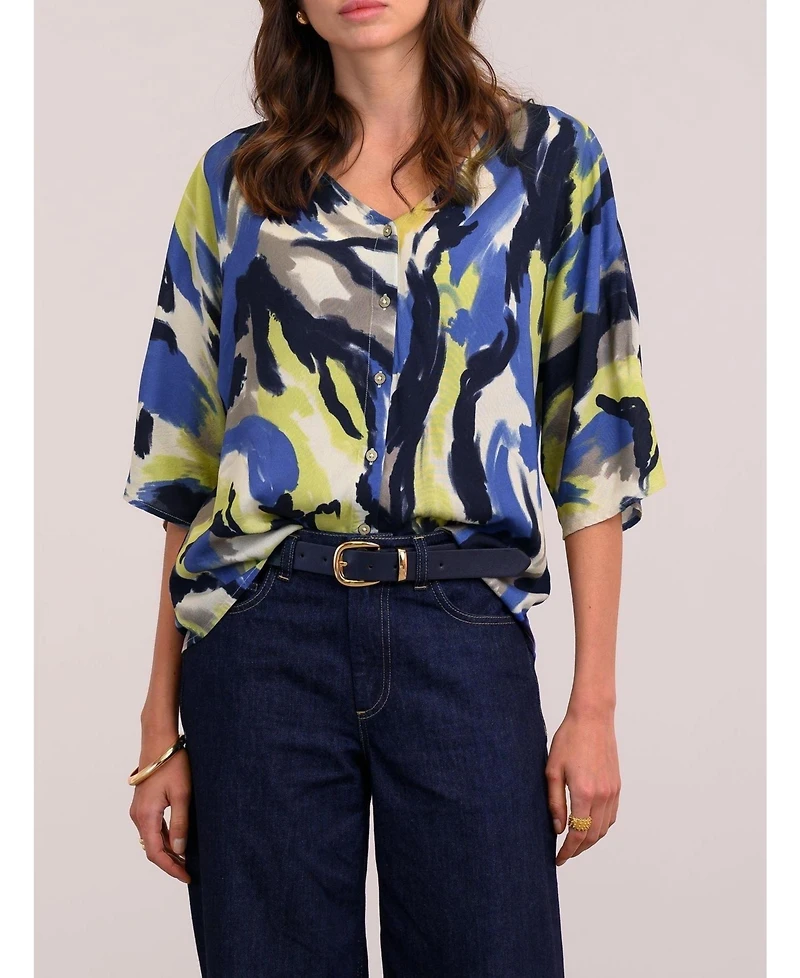 Celtic & Co. Women's V-Neck Drape Blouse