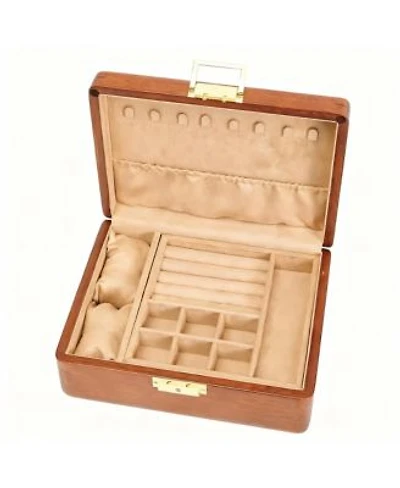 Yigii Solid Wood Jewelry Box With Lock For Watches Earrings Rings Necklaces