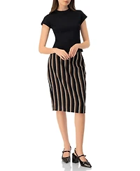 Ivonne Women's Black dropped sleeve top