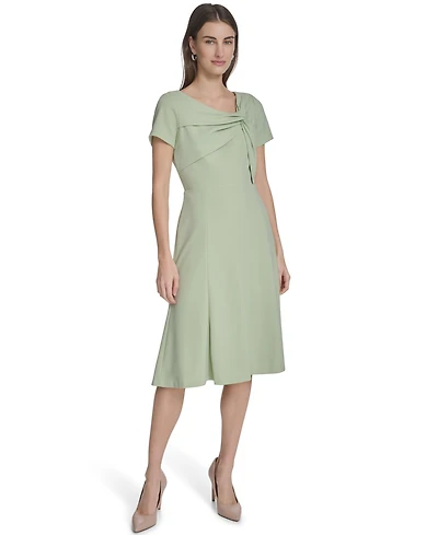 Calvin Klein Women's Twist Neck Midi Dress