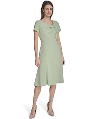 Calvin Klein Women's Twist Neck Midi Dress