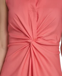 Calvin Klein Women's Twist-Front Sleeveless Dress