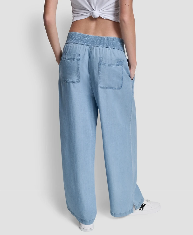 Dkny Jeans Women's Pull-On Wide-Leg Ankle Pants