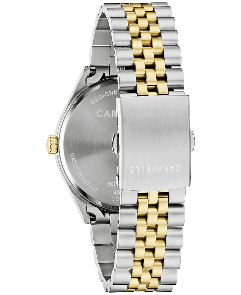 Caravelle Men's Classic Two-Tone Stainless Steel Bracelet Watch, 39mm