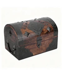 Yigii Handcrafted Rustic Pirate Treasure Box for Trinkets