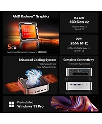 Acemagic K1 Amd Ryzen3 4300U Mini Pc,16GB Ram+1TB Ssd