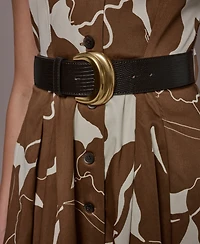 Donna Karan New York Women's Collared Neck Shirt Dress