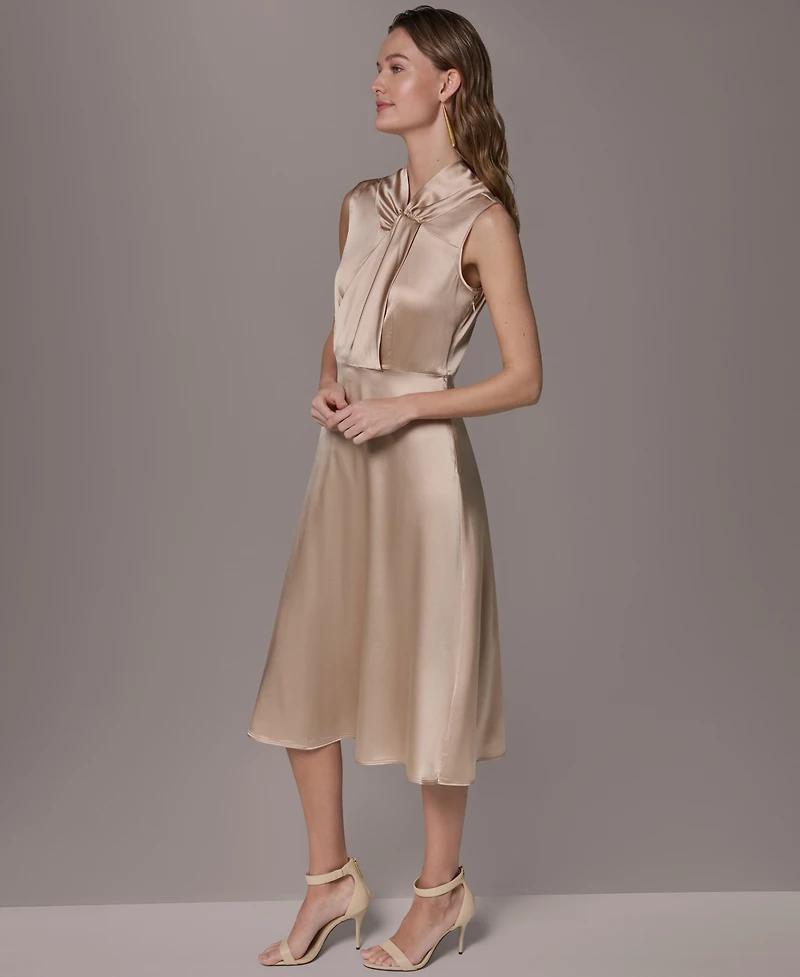 Donna Karan New York Women's Mock Neck A-Line Dress