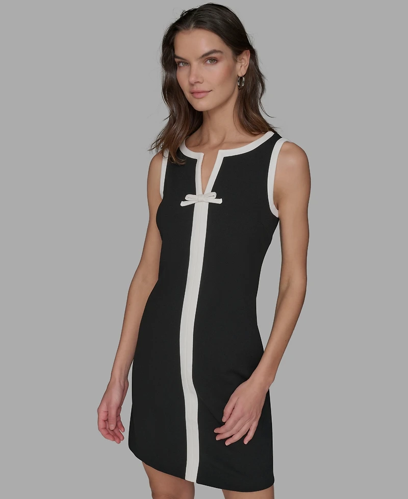 Karl Lagerfeld Paris Women's Contrast Trim Sheath Dress
