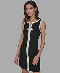 Karl Lagerfeld Paris Women's Contrast Trim Sheath Dress