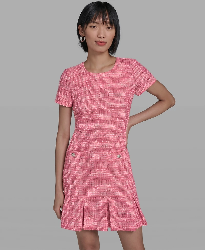 Karl Lagerfeld Paris Women's Short-Sleeve Short Dress