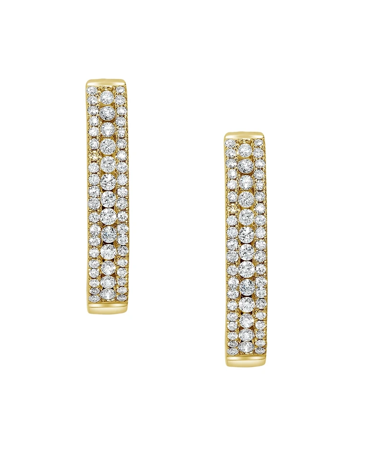 Macy's Diamond Hoop Earrings (1/2 ct. t.w.) in 14k Yellow Gold