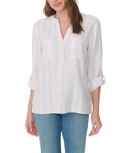 Gloria Vanderbilt Women's Sabina Band Collar Top