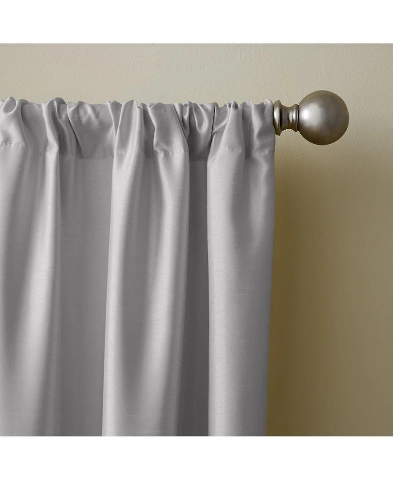 Elrene Home Fashions Versailles Faux Silk Blackout Window Curtain