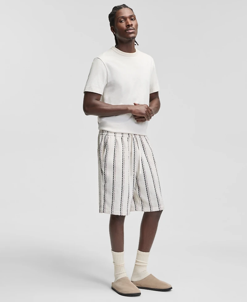 Mode of One Men's Striped Relaxed 9" Pull-On Shorts, Macy's Exclusive