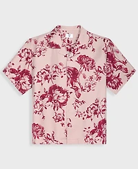 Mode of One Men's Botanical-Print Relaxed Camp Shirt, Macy's Exclusive