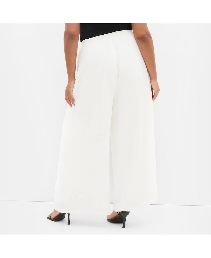 City Chic Women's Plus Abbie Fully Lined Wide Leg Pant