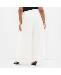 City Chic Women's Plus Abbie Fully Lined Wide Leg Pant