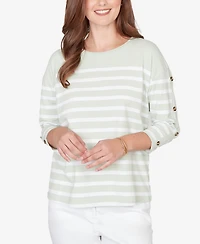 Ruby Rd. Plus Yarn Dyed Stripe Knit Top
