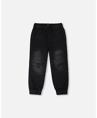 Deux par Baby Boy Stretch French Terry Denim Jogger
