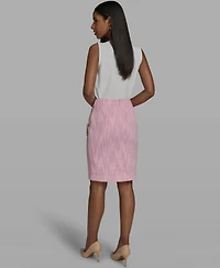 Karl Lagerfeld Paris Women's Woven Pencil Skirt