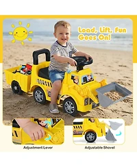 Mecale Kids Digger Ride on Truck with Shovel and Under-Seat Compartment