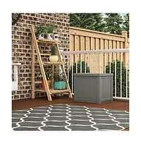 Suncast SS500ST 22 Gallon Small Resin Outdoor Patio Storage Deck Box, Stoney