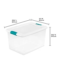 Sterilite 106 Quart Plastic Storage Container (4 Pack) and 64 Quart Box (6 Pack)