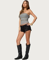 Edikted Women's Izetta Embellished Strapless Top