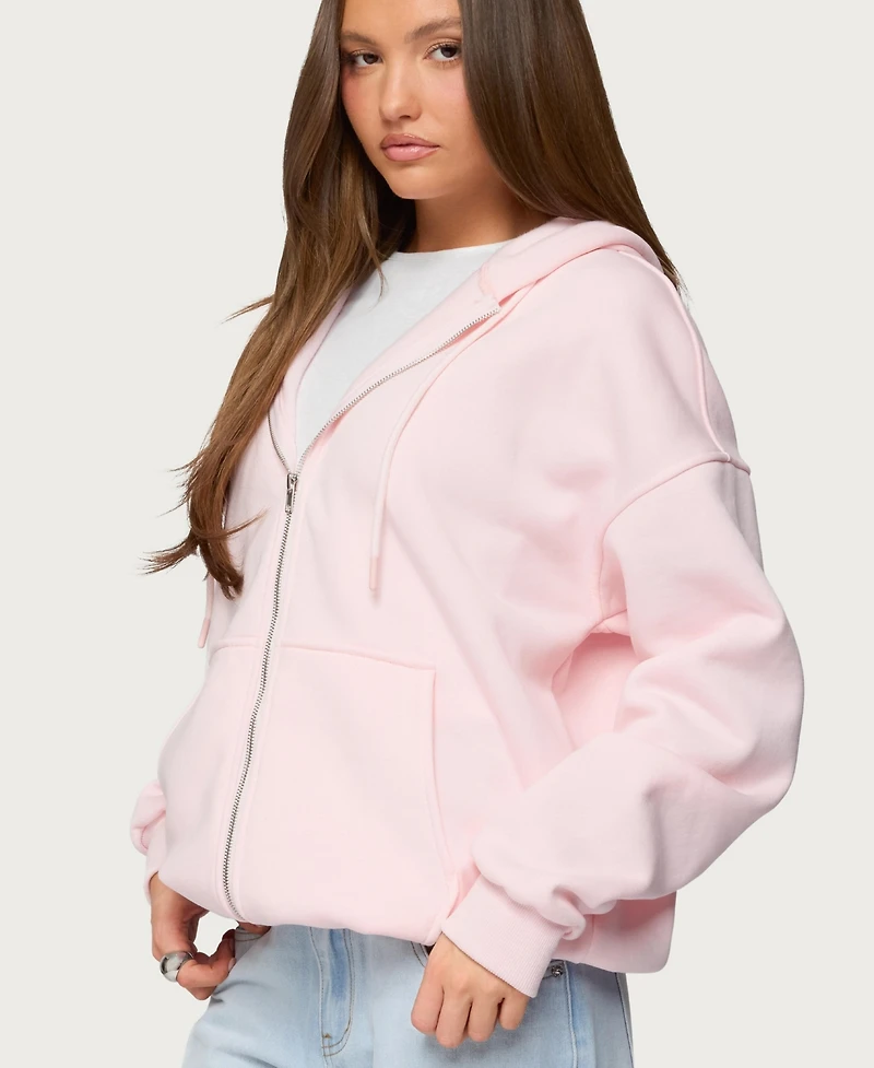 Edikted Women's Rocia Oversized Zip Up Hoodie