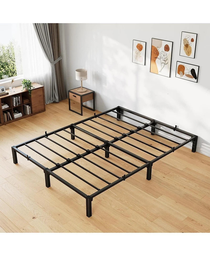 gaomon 10 in Full Tool-Free Bed Frame, Heavy Duty Metal Platform Bed Frame with Durable Iron Slat Support and Legs, No Box Spring Required