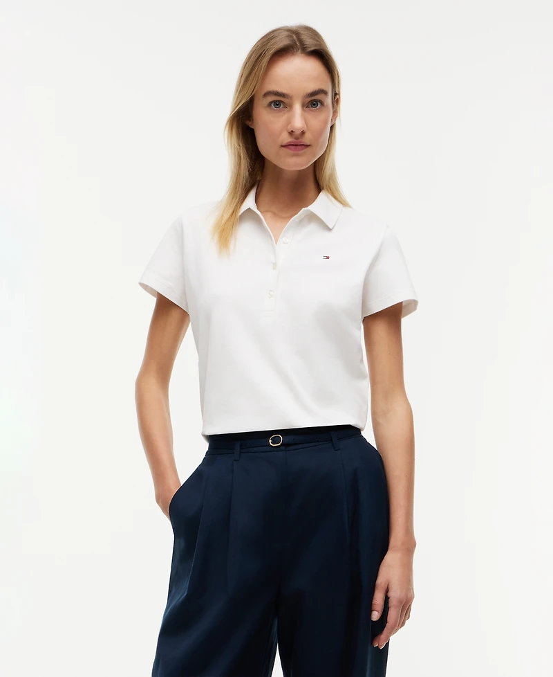Tommy Hilfiger Women's Classic Pique Short-Sleeve Polo T-Shirt