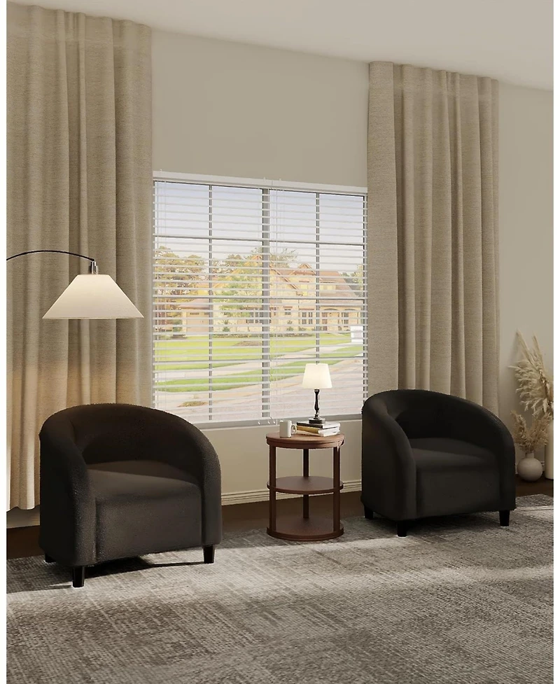 gaomon Accent Chair Barrel Boucle Chair Club Chair Sherpa Armchair Suitable for Living Room Bedroom Reception Room Office