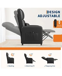 gaomon Power Recliner Chair with Massage and Heat with Massage Function with Lumbar Support, Adjustable Push Back