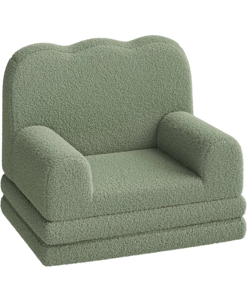 gaomon Kids Couch, 2-in-1 Comfy Toddler Couch Fold Out
