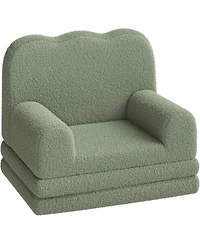 gaomon Kids Couch, 2-in-1 Comfy Toddler Couch Fold Out