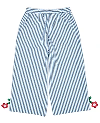 Florence Eiseman Toddler Girls Seersucker Pants With Flowers