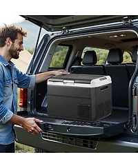 Mecale 52.8QT/50L Car Refrigerator Freezer, -4°F to 68°F, 12/24V Dc & 100-240V Ac, Portable Compressor Cooler