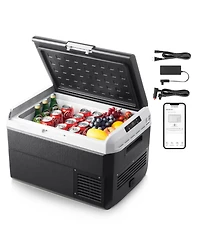 Mecale 52.8QT/50L Car Refrigerator Freezer, -4°F to 68°F, 12/24V Dc & 100-240V Ac, Portable Compressor Cooler