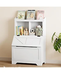 gaomon Wooden 3 Tier Kids Toy Storage Organizer and Bookcase