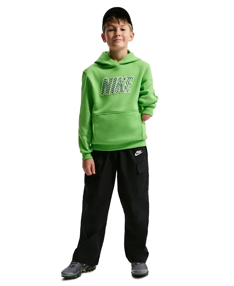 Nike Boys' 4-20 Sportswear Club Fleece Hooded Sweatshirt