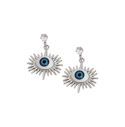 Sohi Women's The Evil Eye's Ray Drop Earrings