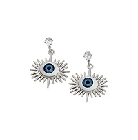 Sohi Women's The Evil Eye's Ray Drop Earrings