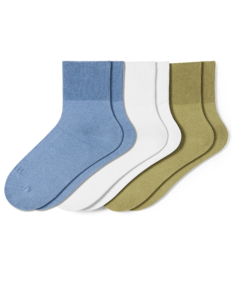 Hue Women's 3-Pk. Bobby Ribbed-Cuff Crew Socks U23317