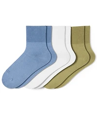 Hue Women's 3-Pk. Bobby Ribbed-Cuff Crew Socks U23317